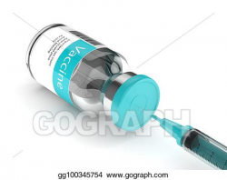 Stock Illustrations - 3d rendering of vaccine vial with ...