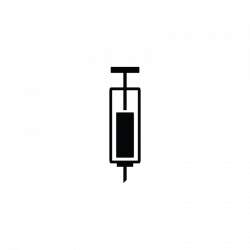Syringe, injection, vaccine, physician accessories vector icon