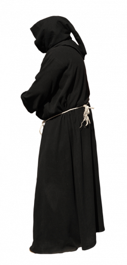 Monk Back View Black Gown PNG - PHOTOS PNG