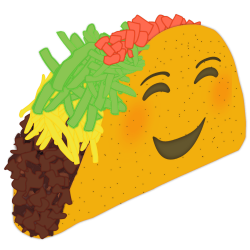 Happy Taco Car Decal | Texas Emoji