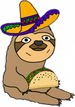 Sloth Taco Funny - Sticker by ᴍᴜsɪᴄ ʙᴏx