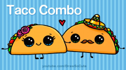 How to Draw Cartoon Tacos Cute step by step Easy - Cute ...