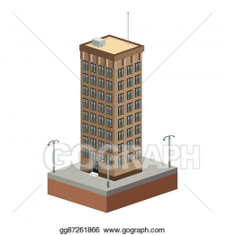 Vector Illustration - Tall building icon. EPS Clipart ...