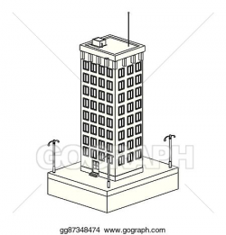 Vector Illustration - Tall building icon. EPS Clipart ...