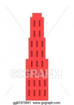 Vector Clipart - Single tall building icon. Vector ...