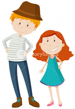 Tall man and short girl illustration free stock image jpg ...