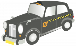 Clipart - old british taxi.