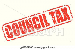 EPS Illustration - Council tax red stamp text. Vector ...