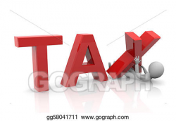 Stock Illustration - Taxpayer under heavy tax burden ...
