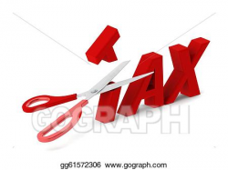 Stock Illustration - Cut tax. Clipart Drawing gg61572306 ...