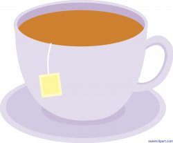 Cup Of Tea On Dish 1 Clip Art - Sweet Clip Art