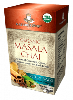 Nature's Guru Organic Tea, Masala Chai Pyramid Tea Bags