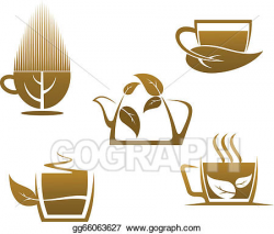 Vector Art - Herbal tea cups. Clipart Drawing gg66063627 ...