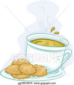 EPS Vector - Tea coffee cookies. Stock Clipart Illustration ...