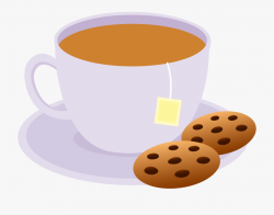 Clipart Of Evening, Tea And Cookies - Coffee Cup, Cliparts ...
