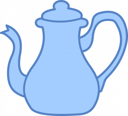 Blue Tea Kettle Clipart - Free Clip Art