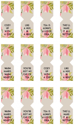 Floral Free Printable Tea Bag Tags | Reading + Relaxing ...