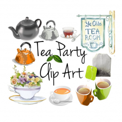 Tea Party Clip Art - Tea Time Clip Art, Clip Art Tea, Clip Art Tea Bag,  Beverage Clip Art, Kettle Clip Art, Cup Clip Art, Coffee Clip Art