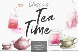 Watercolor Tea, Tea Clipart, Watercolor Tea Bag, Teapot Clipart, Teacup  Clipart, Tea Mug Clipart, Drinks Clipart, Beverage Clipart
