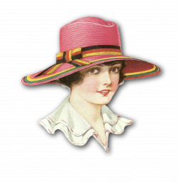 Antique Images: Free Fashion Clip Art: Women's Antique Hat Fashion