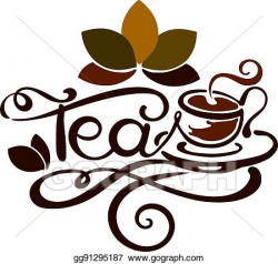EPS Vector - Lettering - word tea. Stock Clipart ...