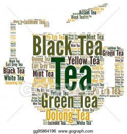 Stock Illustration - Tea word cloud concept. Clipart Drawing ...