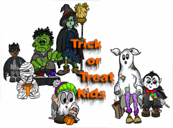 Kids in traditional Halloween costumes clip art created by rz ...