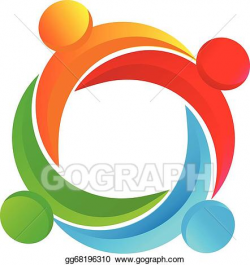 Vector Art - Teamwork diverse logo. EPS clipart gg68196310 ...