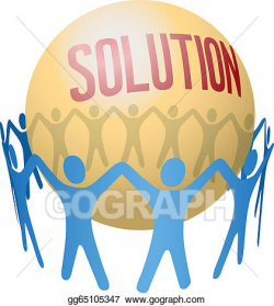 Vector Illustration - People join to find teamwork solution ...
