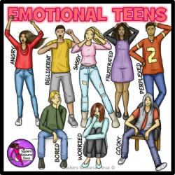 Emotional Teens Clip Art - ♛ PREMIER ILLUSTRATIONS ♛ clipart