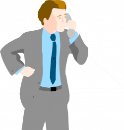 Telephone Man | Free Stock Photo | Illustration of a business man on ...