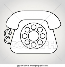 Vector Stock - Old telephone . Clipart Illustration ...