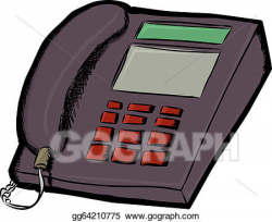 EPS Vector - Land line telephone. Stock Clipart Illustration ...