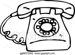 Vector Stock - Cartoon old style telephone. Stock Clip Art ...