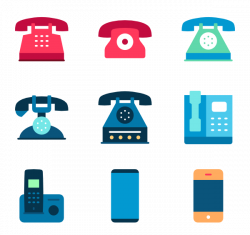 5 phone set icon packs - Vector icon packs - SVG, PSD, PNG, EPS ...