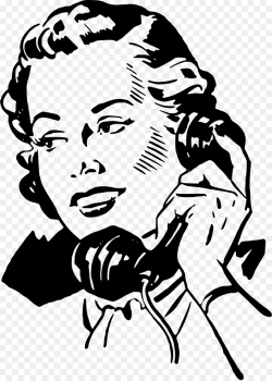 Woman Face clipart - Woman, Telephone, Illustration ...