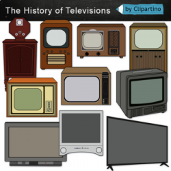 Television clipart-Vintage, Retro, history TV