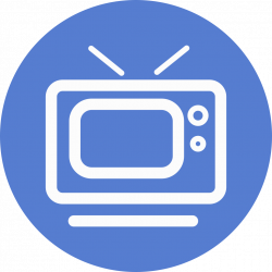 Election Television Outline Icon | Circle Blue Election Iconset ...