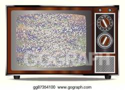 Vector Stock - Old television static. Clipart Illustration ...