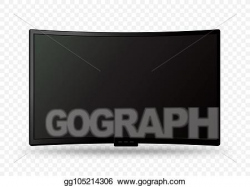 Vector Art - Big curved wall tv. Clipart Drawing gg105214306 ...