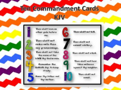 Ten Commandment Printable Cards - KJV | Children's Church ...
