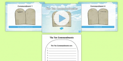 The Ten Commandments Information PowerPoint and Worksheet ...
