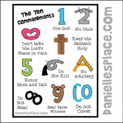 Number Pictures -Ten Commandments Printable | Printable ...