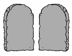 Ten Commandments Stone Tablets Clipart