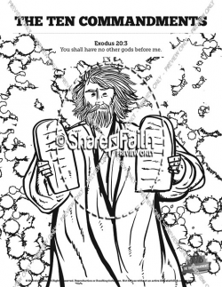 Ten Commandments Sunday School Coloring Pages | Sunday ...