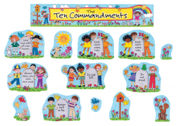 HD Tcr7000 Children's Ten Commandments Bulletin Board - Ten ...