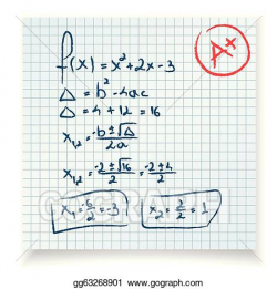 Vector Clipart - Math test and exam. Vector Illustration ...