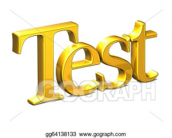 Stock Illustrations - 3d word test on white background ...