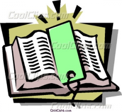 book with bookmark Vector Clip art