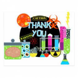 Mad Scientist Thank You Postcard